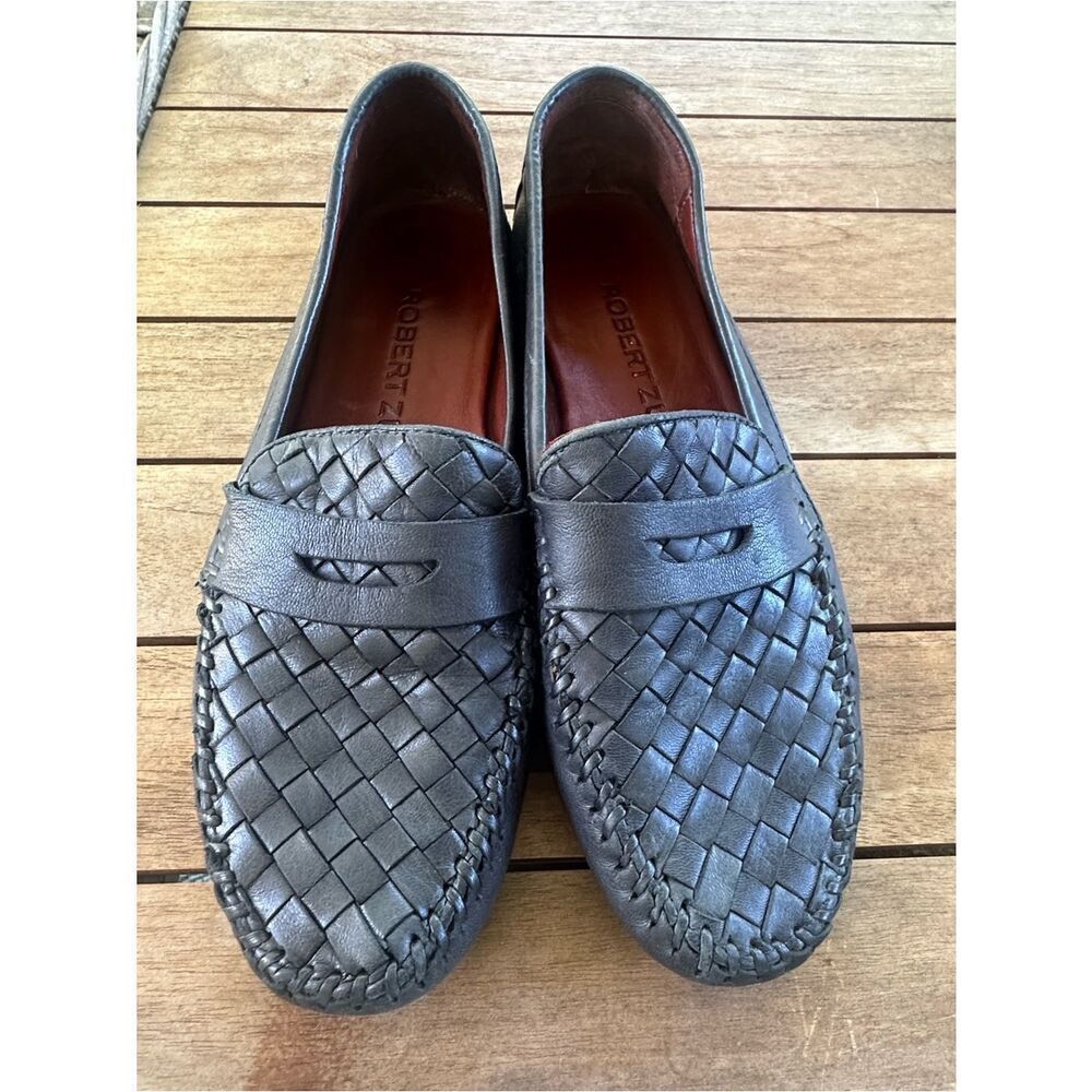 Robert Zur Petra Woven Leather Driving Loafers 8